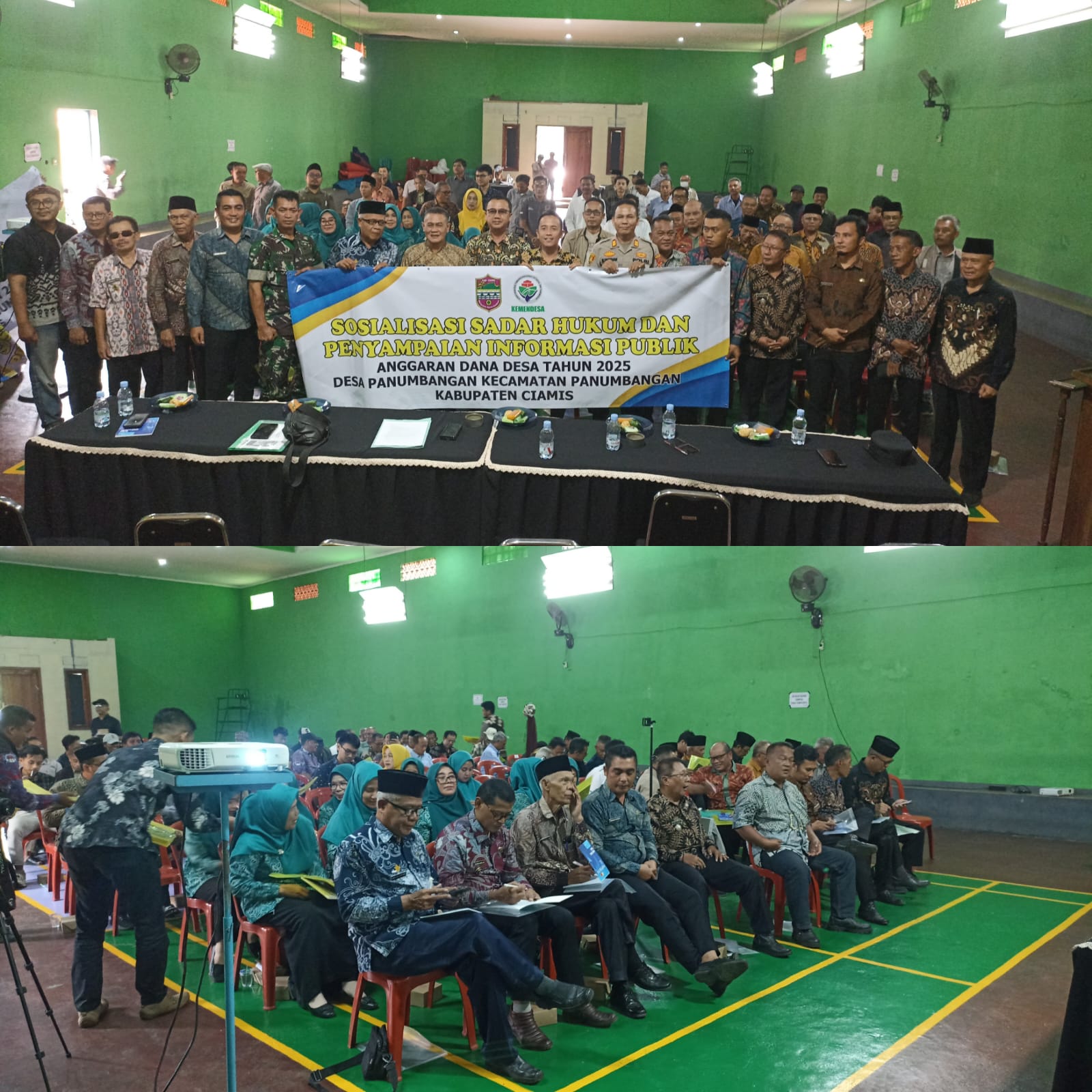 PEMERINTAH DESA PANUMBANGAN IKUTI KEGIATAN SOSIALISASI KESADARAN HUKUM DAN PENYAMPAIAN INFORMASI PUBLIK